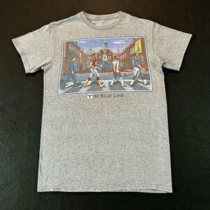 Boston Sports The Blue Line T-Shirt Small Brady Gronk Edelman Belichick NFL